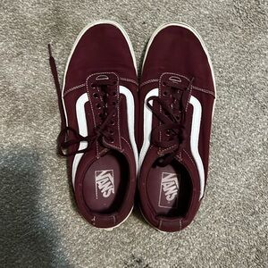 Size 11 Burgundy Vans Shoes